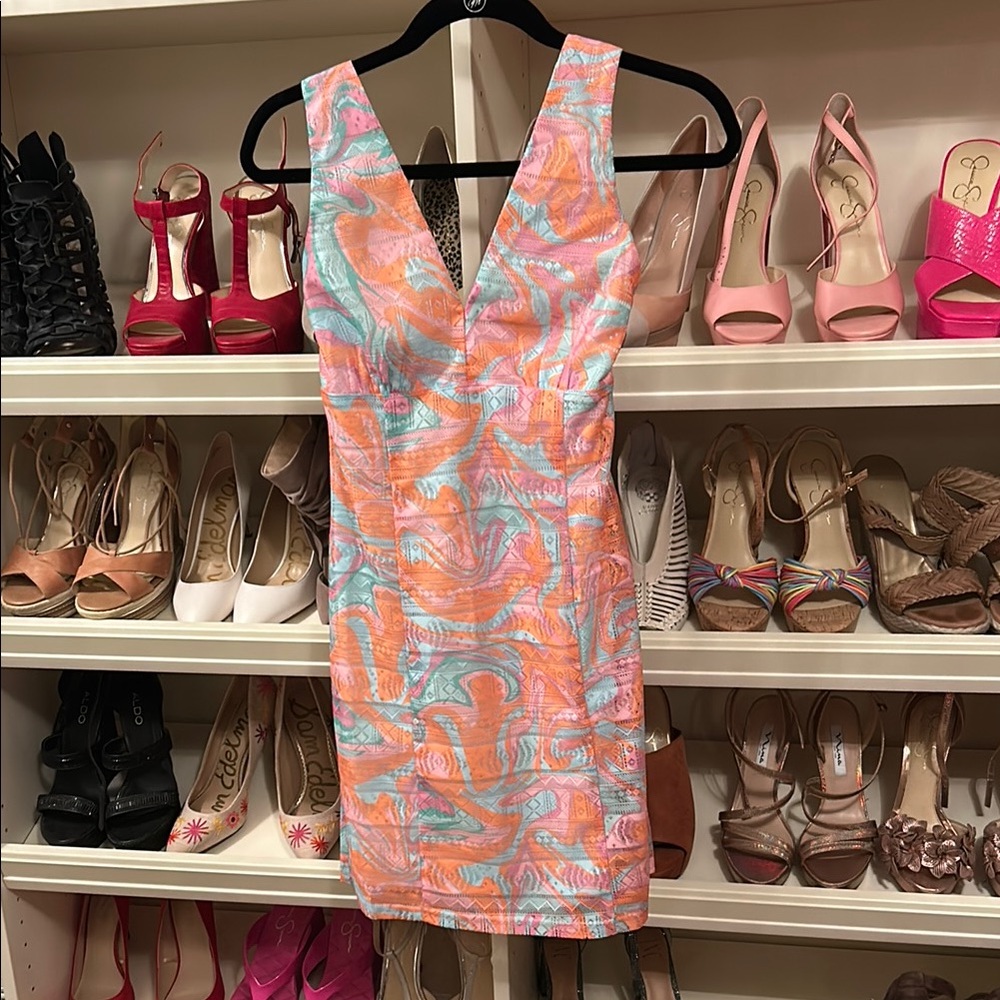 Pink Lily Pastel Swirl Mini Dress